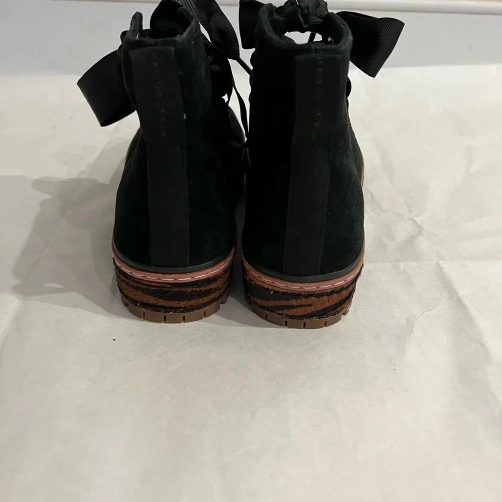 NIB Scotch & Soda Maison Lea Suede Black High Top Sneakers EU 40/US 8.5